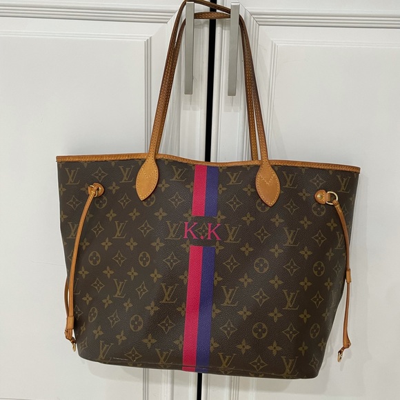 Louis Vuitton neverfull mm bag personalized KK - Picture 2 of 7